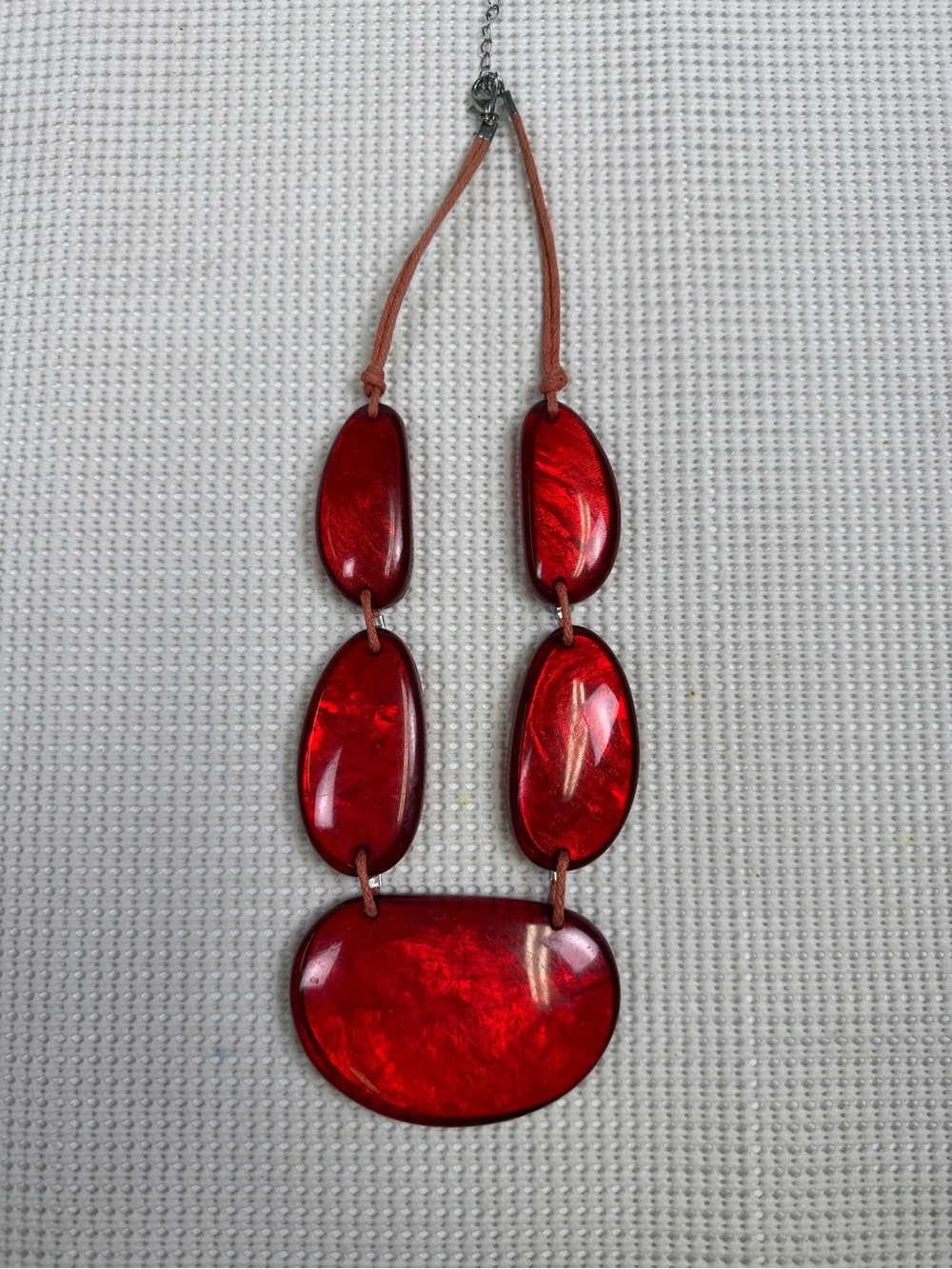 Bold Red Statement Acrylic/ Resin Necklace